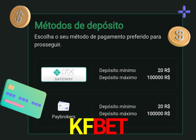 O cassino KFBET oferece uma grande variedade de métodos de pagamento